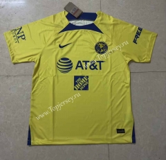 (S-4XL) 2023-2024 Club America Home Yellow Thailand Soccer Jersey AAA-818