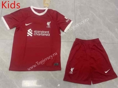 2023-2024 Liverpool Home Red Kids/Youth Soccer Uniform-1506