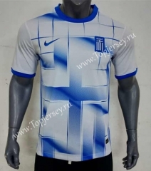 2023-2024 Greece Home White&Blue Thailand Soccer Jersey AAA-416