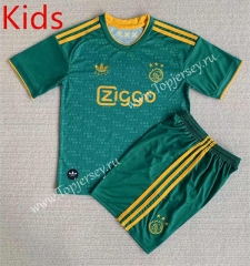 2023-2024 Concept Version Ajax Green Kid/Youth Soccer Uniform-AY