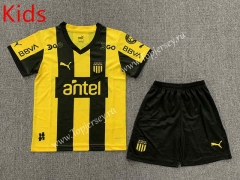2023-2024 CA Peñarol Home Yellow&Black Kids/Youth Soccer Uniform-HR