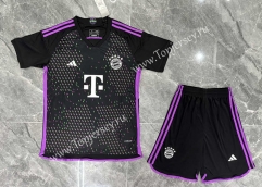 2023-2024 Bayern München Away Black Soccer Uniform-GB