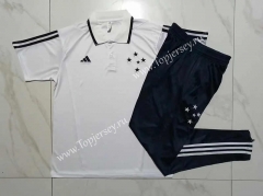 2023-2024 Cruzeiro EC White Thailand Polo Uniform-815