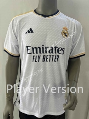 Player Version 2023-2024 Real Madrid Home White Thailand Soccer Jersey AAA-912
