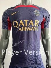 Player Version 2023-2024 PSG Blue Thailand Training Soccer Jersey AAA-518