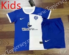 2023-2024 Atletico Madrid Away Blue&White Youth/Kids Soccer Uniform-709