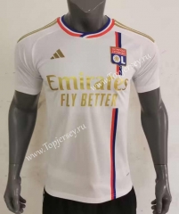 2023-2024 Correct Version Olympique Lyonnais Home White Thailand Soccer Jersey AAA-416