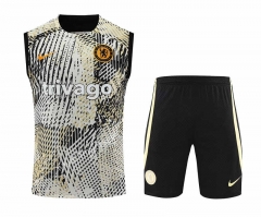 2023-2024 Club America Yellow&Black Thailand Soccer Vest Uniform-418