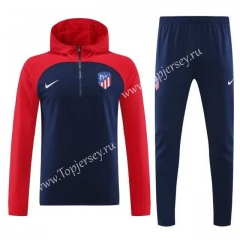 2023-2024 Atletico Madrid Royal Blue Thailand Soccer Tracksuit With Hat-7411