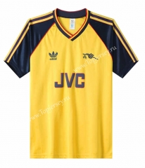 Retro Version 88-91 Arsenal Away Yellow Thailand Soccer Jersey AAA-7505
