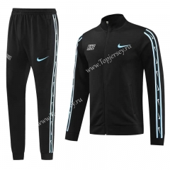 2023-2024 Black Thailand Soccer Jacket Uniform -LH
