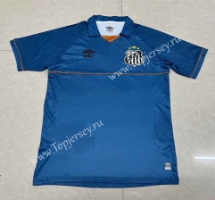 2023-2024 Santos FC Goalkeeper Blue Thailand Soccer Jersey AAA-0009