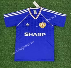 Retro Version 88-90 Manchester United Blue Thailand Soccer Jersey AAA-503