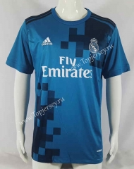 Retro Version 17-18 Real Madrid 2nd Away Blue Thailand Soccer Jersey AAA-503
