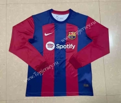 2023-2024 Barcelona Home Red&Blue LS Thailand Soccer Jersey AAA-818