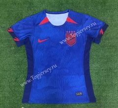 2023-2024 USA Away Blue Thailand Women Soccer Jersey AAA-416
