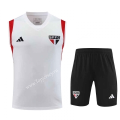 2023-2024 Sao Paulo Futebol Clube White Thailand Soccer Vest Uniform-418