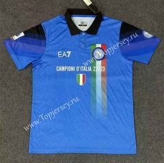 2023-2024 Champion Version Napoli Blue Thailand Polo Shirt-818