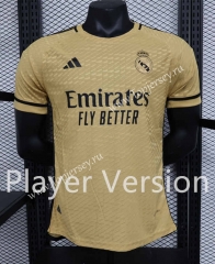 Player Version 2023-2024 Real Madrid Yellow Thailand Soccer Jersey AAA-888