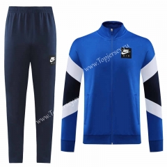 Camouflage Blue Thailand Soccer Jacket Uniform-LH