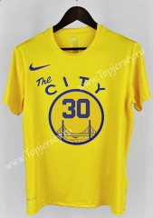 Golden State Warriors Yellow #30 NBA Cotton T-shirt-311