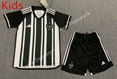 2023-2024Atlético Mineiro Home Black&White Kids/Youth Soccer Uniform-HR