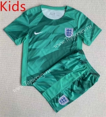 2023-2024 England Goalkeeper Green Kids/Youth Soccer Uniform-AY