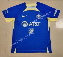 (S-3XL) 2023-2024 Club América Blue Thailand Training Soccer Jersey AAA-818