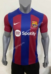 (S-4XL) 2023-2024 Correct Version Barcelona Home Red&Blue Thailand Soccer Jersey AAA-416