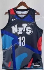 2023-2024 City Edition  Brooklyn Nets Black&Gray #13 NBA Jersey-311
