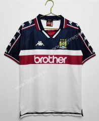 Retro Version 97-98 Manchester City Away White Thailand Soccer Jersey AAA-C1046