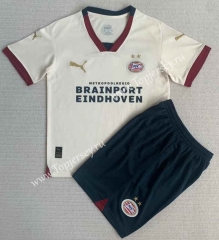 2023-2024 PSV Eindhoven Away Beige Soccer Uniform-AY