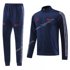 2023-2024 Royal Blue Thailand Soccer Jacket Uniform -LH