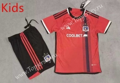 2023-2024 Colo-Colo Away Red Kid/Youth Soccer Uniform-3454