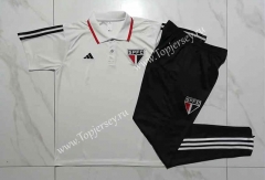 2023-2024 Sao Paulo Futebol Clube Light Gray Thailand Polo Uniform-815