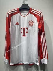 2023-2024 Bayern München Home White LS Thailand Soccer Jersey AAA-422