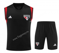 2023-2024 Sao Paulo Futebol Clube Black Thailand Soccer Vest Uniform-418