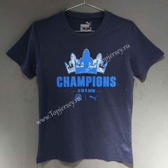 2023-2024 Champion Version Manchester City Royal Blue Cotton Shirt-LH