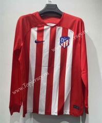 2023-2024 Atletico Madrid Home Red&White LS Thailand Soccer Jersey AAA-422