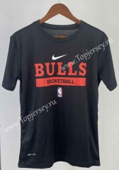 Chicago Bulls Black NBA Cotton T-shirt-311