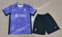 2023-2024 Liverpool 2nd Away Purple Soccer Uniform-718