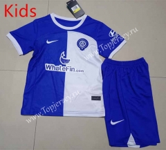 120 Anniversary Atletico Madrid Away Blue&White Youth/Kids Soccer Uniform-507