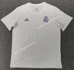 2023-2024 King's Cup Real Madrid White Cotton T-shirt -LH