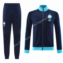 2023-2024 Olympique Marseille Royal Blue Thailand Soccer Jacket Uniform-LH