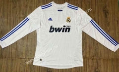 Retro Version 10-11 Real Madrid Home White LS Thailand Soccer Jersey AAA-6157