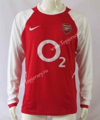 Retro Version 02-04 Arsenal Home Red Thailand LS Soccer Jersey AAA-503