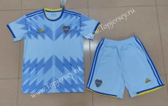 2023-2024 Boca Juniors 2nd Away Light Blue Soccer Uniform-718