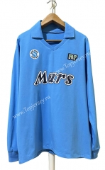 Retro Version 88-89 Napoli Home Blue LS Thailand Soccer Jersey AAA-7505