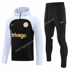 2023-2024 Chelsea Black Thailand Soccer Tracksuit With Hat-4627