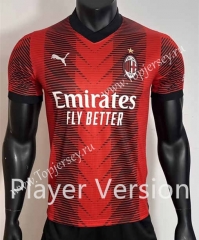 Player Version 2023-2024 AC Milan Home Red&Black Thailand Soccer Jersey AAA-4506